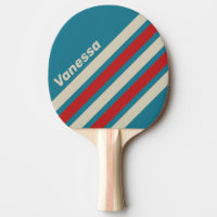 Retro Aqua Surf Schuine Strepen met Naam