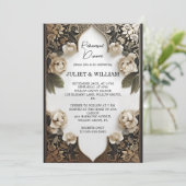 Retro Arabisch Exotisch Bold Damask repetitie dine Kaart (Staand voorkant)