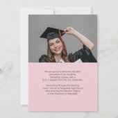 Retro Arc arc-en-ciel Faire-part de graduation (Dos)