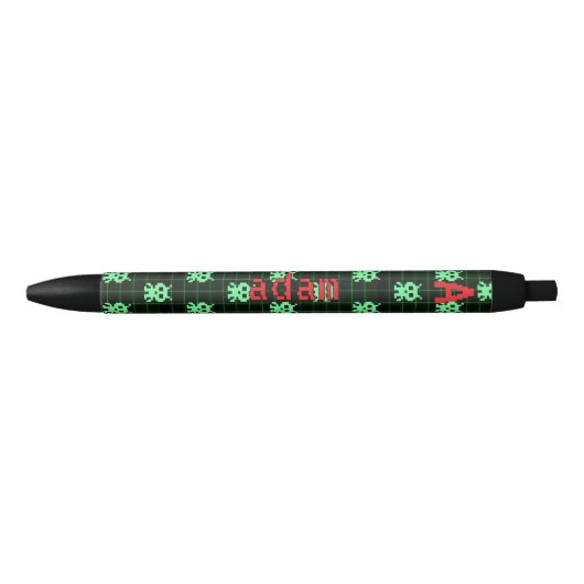 Retro Arcade Alien Pen – Aangepaste naam en Initia (Voorkant)