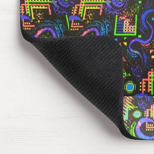 Retro Arcade Carpet Design Mousepad Muismat (Hoek)