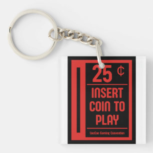 Retro Arcade Coin Slot Shirt Sleutelhanger