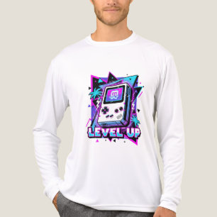 Retro Arcade: De "Level Up" Synthwave T-shirt