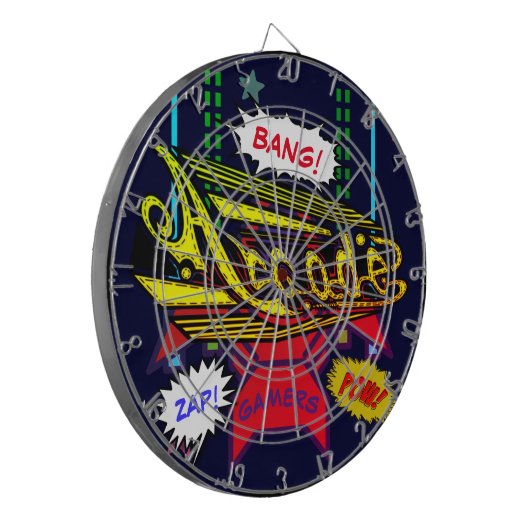 Retro Arcade Decor Dartbord (Voorkant Links)