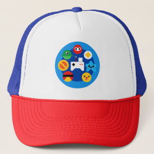 Retro Arcade Fun Trucker Pet