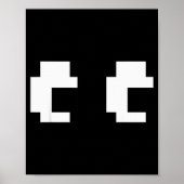 Retro Arcade Game Ghost Eyes Halloween Group Costu Poster (Voorkant)