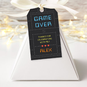 Retro Arcade Game Kinderen van afgelopen dag Cadeaulabel