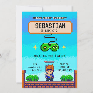 Retro Arcade Gamer Cool Videospel Gaming Verjaarda Kaart
