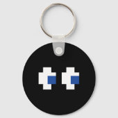 Retro Arcade Gaming Halloween Ghost Partner Group Sleutelhanger (Voorkant)