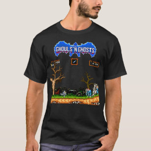 RETRO ARCADE Ghouls in Ghosts PIXEL ART T-shirt