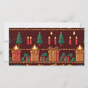 Retro Arcade Kerst Kaart met Foto's