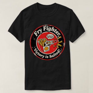 Retro Arcade Lichtpistool & Franse Frieten Ontwerp T-shirt