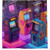 Retro Arcade Machines Douchegordijn (Voorkant)