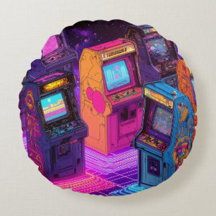 Retro Arcade Machines Rond Kussen
