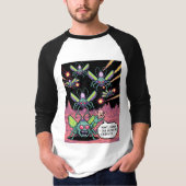 Retro Arcade Manti Aliens Pixel Art - Funny Defend T-shirt (Voorkant)