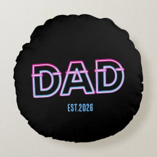 Retro Arcade Neon PAPA Douane Jaar Vaderdag Cadeau Rond Kussen