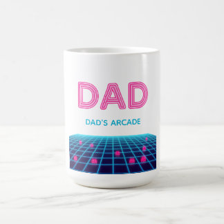 Retro Arcade Neon PAPA Maatwerk Jaar Vaderdag Cade Koffiemok