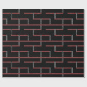 Retro Arcade Pixel Platform Ladder Ontwerp Cadeaupapier (Vlak)