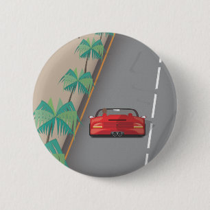 Retro Arcade Race van 80 jaar Ronde Button 5,7 Cm