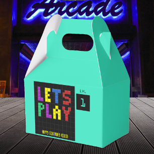 Retro Arcade Spel Kinder 1e Verjaardagsfeest Bedankdoosjes
