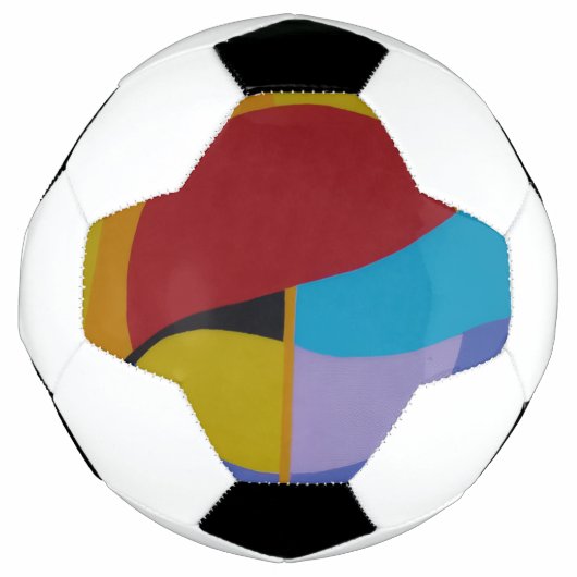 Retro Arcade Style Abstract Soccer Ball (Devant)