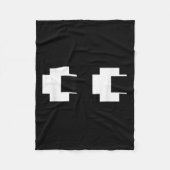 Retro Arcade Video Game Ghost Eyes Halloween Group Fleece Deken (Voorkant)