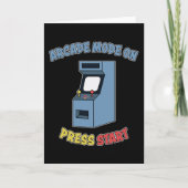 Retro Arcade Videogame Machine Retro Games Cadeau Kaart (Voorkant)