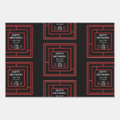 Retro Arcade Videogame Neon Kids Verjaardag Inpakpapier Vel (Voorkant 3)