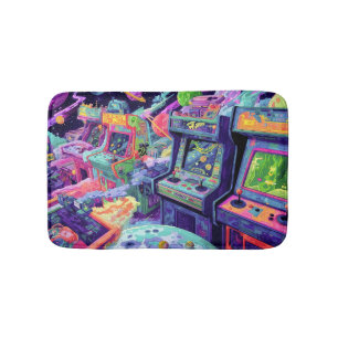 Retro Arcademachines in de Ruimte Badmat