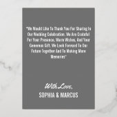 Retro Arch Elegante trouwfoto Dank u kaart (Achterkant)