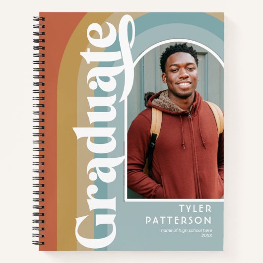 Retro Arch Foto 2025 Afstuderen Leavers Boek (Voorkant)