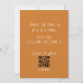 Retro Arch Initiaal Wedding Terracotta Kaart (Achterkant)