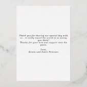 Retro Arch Photo FOIL Mariage Carte de remerciemen (Verso)