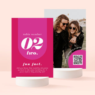 Retro Arch Pink & Magenta Couples Fact & Foto Kaart