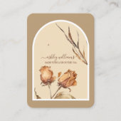 Retro Arch Script Roos Oorbel Display Visitekaartje (Voorkant)