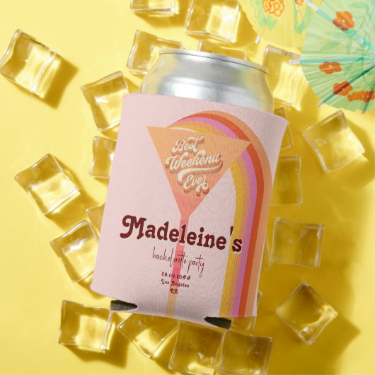 Retro Arch Sunset Bachelorette Welkom Blikjeskoeler (Insitu Zomer)