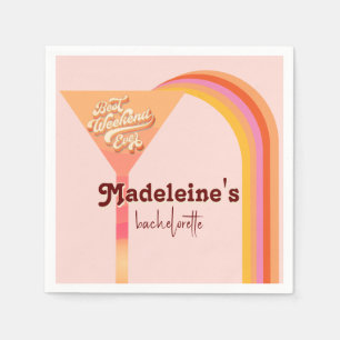 Retro Arch  Zonsondergang Abstract Bachelorette Servet