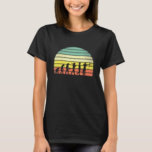 Retro Archery Evolution For Archers Bowmen T-shirt (Voorkant)