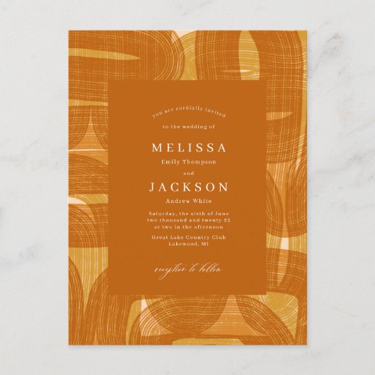 Retro-arches en -bochten en geeldenbindingen briefkaart (Voorkant)