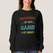 Retro Architect By Day Gamer By Night Trui (Voorkant)