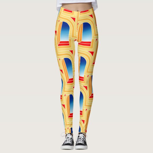 Retro Archway Leggings – Casablanca Window (Voorkant)