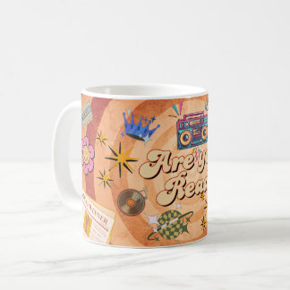 Retro Are You Ready Mug Design with Custom Name  Koffiemok