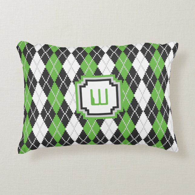 Retro Argyle Accentkussen Decoratief Kussen (Voorkant)