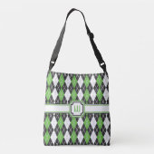 Retro Argyle All-Over-Print Bag Crossbody Tas (Achterkant)