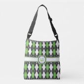 Retro Argyle All-Over-Print Bag Crossbody Tas (Voorkant)