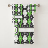 Retro Argyle handdoekset Bad Handdoek (Insitu)