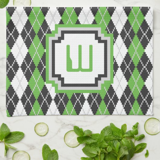 Retro Argyle keukenhanddoek (Gevouwen)