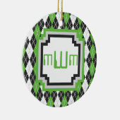 Retro Argyle-Ornament Keramisch Ornament (Rechts)