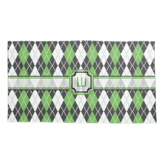 Retro Argyle Pillow Hoesje Kussensloop (Achterkant)