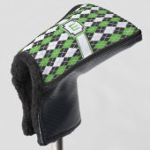 Retro Argyle Putter Hoesje Golfheadcover (3/4 voorkant)